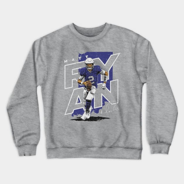 Matt Ryan Indianapolis Player Map Crewneck Sweatshirt by Chunta_Design